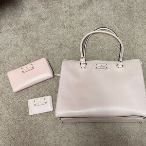 Kate Spade Light Pink Tote and Wallet Set